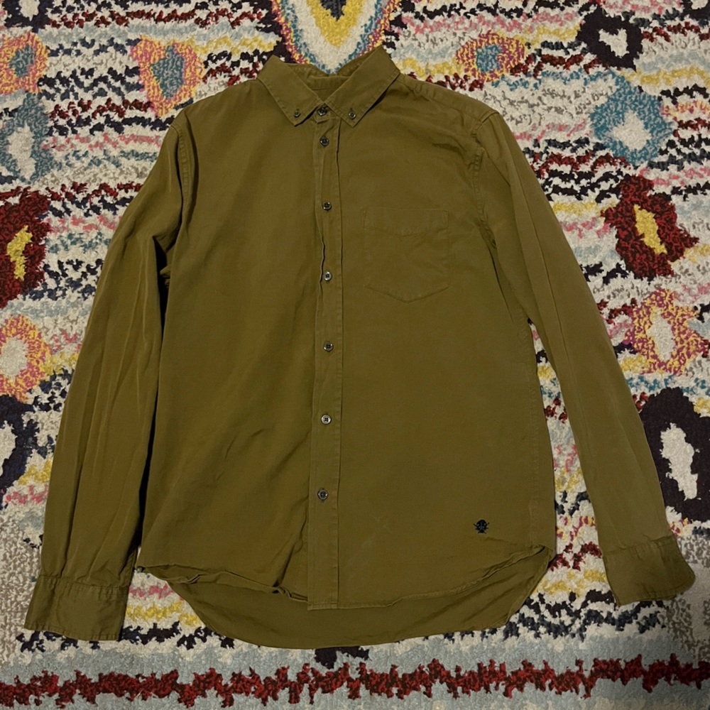 Marc by Marc Jacobs army green long sleeve button down shrunken fit size small